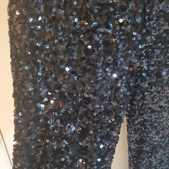 Forever 21 Black Sequin Boot Cut Pants - Picture 3 of 7